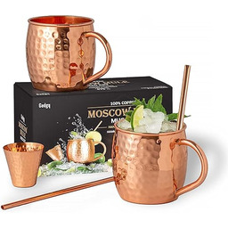 Gadgy Moscow Mule miedziany kubek zestaw 2 szklanek