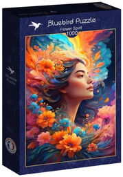 Puzzle 1000 Piękność z kwiatami we włosach -