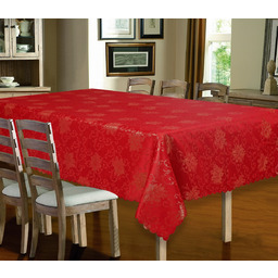 Obrus bożonarodzeniowy plamoodporny czerwony z gwiazdą betlejemską OSH10-1