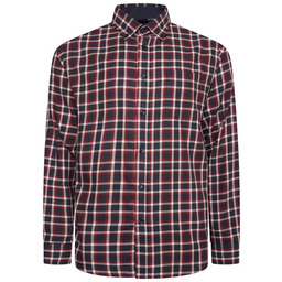 Koszula Męska w Kratę Granatowa KAM Duże Rozmiary