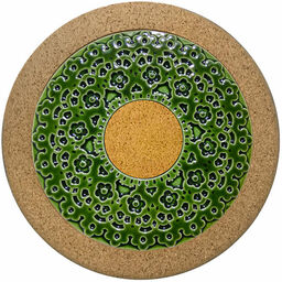 Korkowa podstawka z płytką ceramiczną okrągłą 19cm caldas