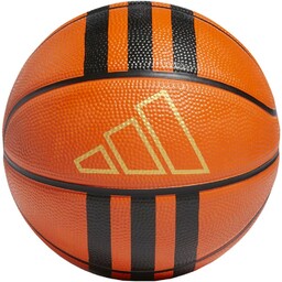 adidas Piłka koszykowa 3-Stripes Rubber Mini pomarańczowo-czarna HM4971