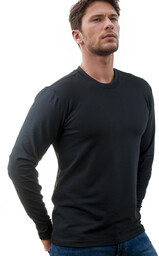 Koszulka z długim rękawem Longsleeve czarna Lamon