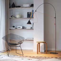 midgard lampa stojąca LED AYNO L, czarny/pomarańczowy 3000