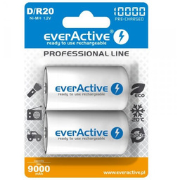 everActive Akumulatorki R20/D NI-MH 10000 mAh 2 szt.