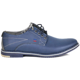 MĘSKIE PÓŁBUTY SZNUROWANE HAVER AB64A-9 GRANATOWO SZARE