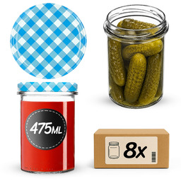 Słoiki na przetwory Befa 475ml 8szt fi 82