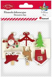 Klamerki dekoracyjne 6 szt Titanum Christmas 441245