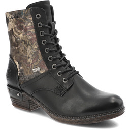 Rieker Czarne Botki Eleganckie Obuwie Damskie