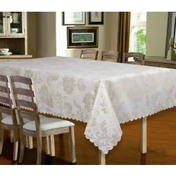 Obrus plamoodporny kremowy w złote kwiaty OSH12-1