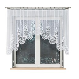 Markizeta Firana żakardowa gotowa 330x120 biała Berenika