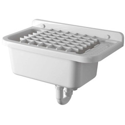 Zlew gospodarczy z rusztem 60x21x34 cm + zestaw