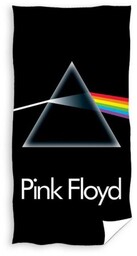 Ręcznik plażowy 70x140 Pink Floyd czarny bawełniany Summer