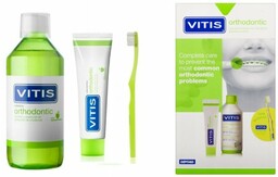 VITIS Orthodontic ZESTAW 3w1: płyn 500ml + pasta