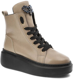 Beżowe Sneakersy Karino Damskie Buty Jesienne