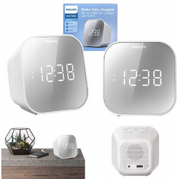 Radiobudzik Philips Fm Cyfrowy Lustrzana Powłoka Ładowanie Telefonu