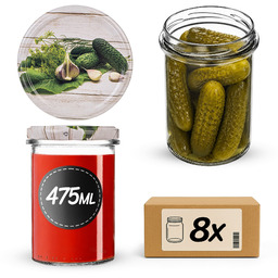 Słoiki na przetwory Befa 475ml 8szt fi 82