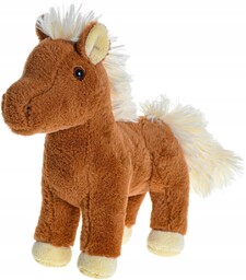 Maskotka Brązowy Konik stojący Koń - 25cm