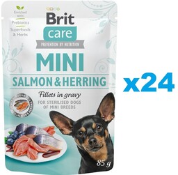 BRIT Care Mini Pouch Łosoś i Śledź Sterilised