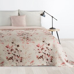 Design 91 Narzuta dekoracyjna 200x220 Powdery kwiaty biała