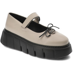 Karino Beżowe Półbuty Eleganckie Obuwie Damskie