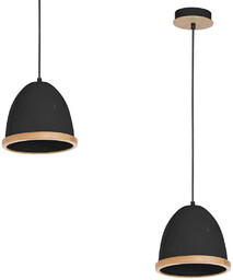 Lampa wisząca nowoczesna zwis STUDIO czarny śr. 21cm