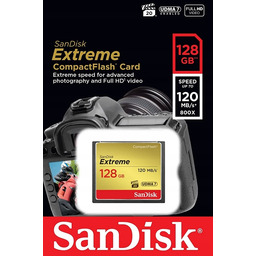 Karta pamięci Sandisk Extreme 128GB Compact Flash 120/85