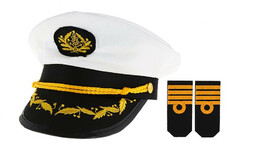 Czapka marynarza z pagonami - 1 szt.