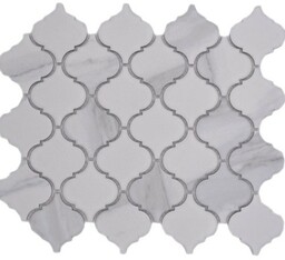 Mozaika ceramiczna Biała Calacatta Grey Arabeska Matowa 29,3
