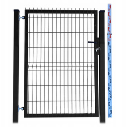 Furtka panelowa 140cm Ogrodzeniowa czarna RAL9005 2 słupki