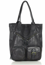 Duża torba shopper z przegródkami skóra naturalna -
