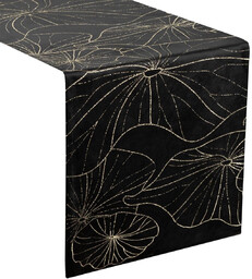 Bieżnik 35 x 140 Dekoracyjny Velvet Blink18 Czarny