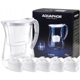 Dzbanek filtrujący Aquaphor Lago Biały 5 Wkładów Maxfor+