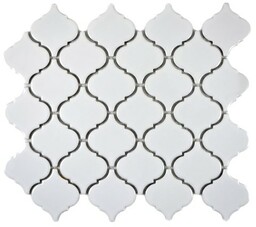 Mozaika ceramiczna Biała Arabeska Polerowana 29,3 24,5 0,6