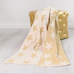 Bizzi Growin Gold Stars Blanket kocyk tkany Złote