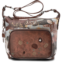 Anekke Brązowa Torebka Elegancka Listonoszka Damska