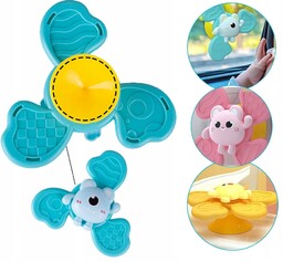 2 x Fidget Spinner 3x Wirująca Grzechotka Zabawka