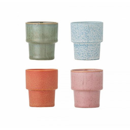 Bloomingville EWAN Filiżanki - Zestaw 4 Kubeczków