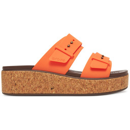 Klapki Crocs Brooklyn Cork Buckle 211252 Pomarańczowy