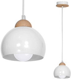 Lampa wisząca nowoczesna zwis kula DAMA I biały