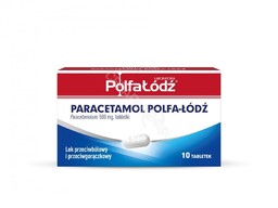 Paracetamol 500 mg Polfa Łódź, 10 tabletek