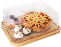 Deska do serwowania bambusowa z pokrywką 28x22x11 cm