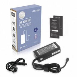 Mitsu Zasilacz ładowarka do laptopa 65W USB-C 5V-9V-12V-15V-20V/3A,