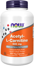 NOW Acetyl-L-Carnitine 500mg 200vegcaps
