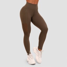 GymBeam Damskie legginsy Mesh Panel Olive