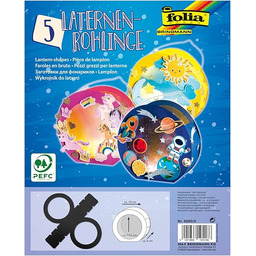 folia 6890/5 - okrągłe lampiony półfabrykaty, wykroje latarni