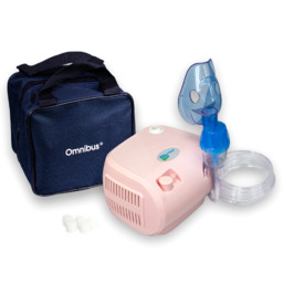 Inhalator nebulizator OMNIBUS BR-CN116 praca ciągła, pudrowy róż