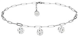 Łańcuch choker z monetkami stal szlachetna