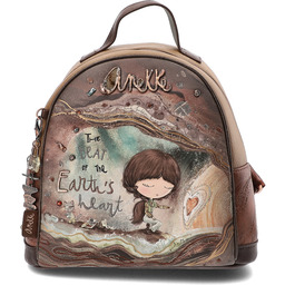 Anekke Brązowy Damski Plecak Z Laleczką