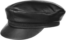 Czapka Żeglarska Faux Leather by Hammaburg, czarny, cm